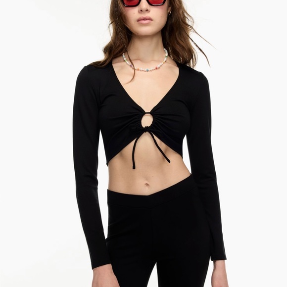 Aritzia brown long sleeve cropped - Picture 5 of 5